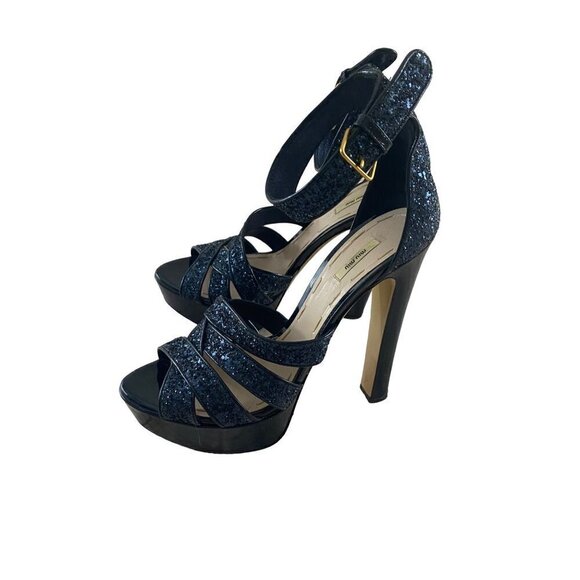 Y2K Miu Miu's Women' Glitter Patent Leather Platform Heels - 39 (9) - Picture 1 of 12